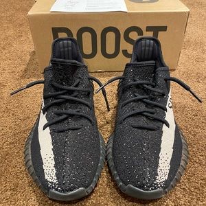 Yeezy black and white Boost sneakers